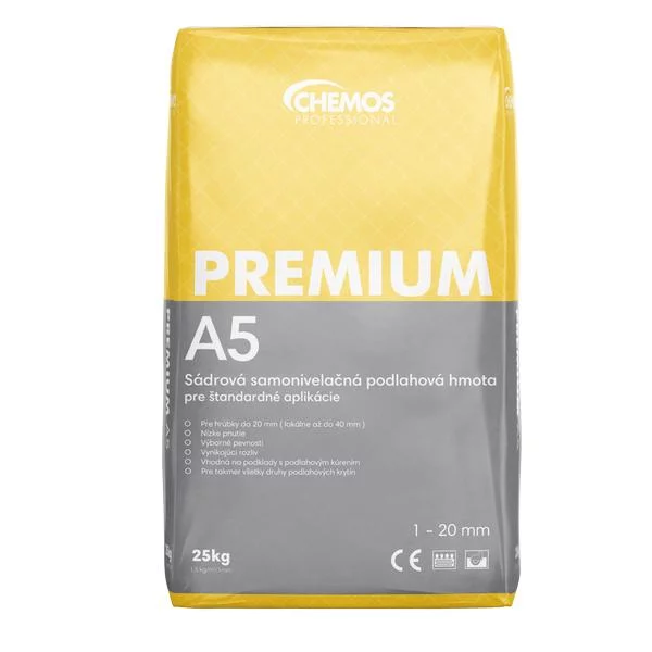Samonivelačná podlahová hmota Chemos Premium A5 sadrová 25 kg