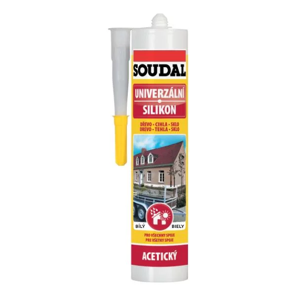 Soudal, universal white 280 ml acetate-based silicone (EAN 5411183005686)