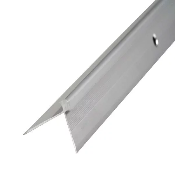 Profil AL schodový hríbikový skrutkovací k vinylom Cezar Z3LVT 5mm elox Striebro 01 2,7 m