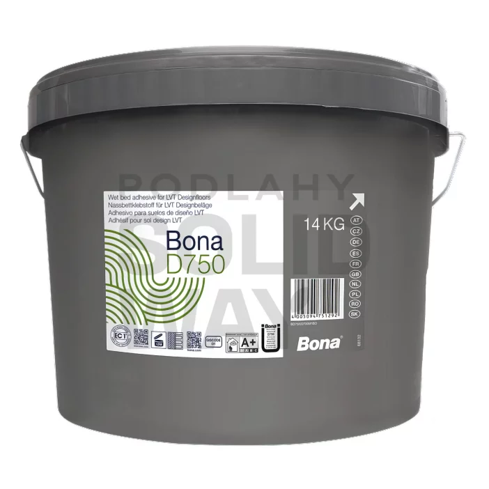 Lepidlo Bona D750, 14 kg 1-zložkové disperzné s vláknami, na PVC a Vinyl