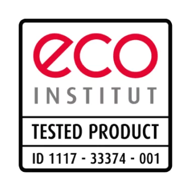 Produkt s týmto označením spĺňa najprísnejšie normy týkajúce sa škodlivín a emisií, ktoré eco-INSTITUT vyžaduje.