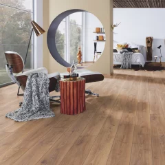 Laminátová podlaha KronoOriginal Atlantic 8 Dub Firebrand K450 v modernej spálni