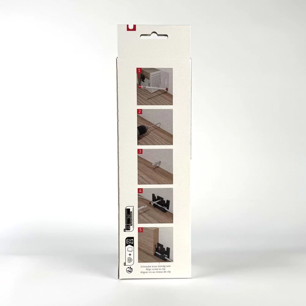 EGGER Fixing clip for 6 + 8cm decor cubical skirtings