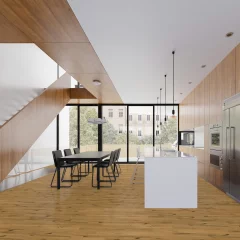Parador Trendtime 8 Dub Savanna 1751111 fa padló az étkezőben, lépcsőház mellett