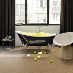 Vinylová podlaha Parador Trendtime 10 Chevron Dub Oxford prírodný 1750868 v kúpeľni