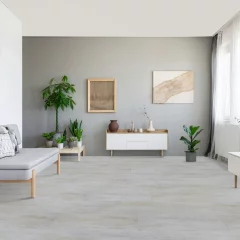 Parador Trendtime 5 Dolomit white 1750856 vinyl flooring in a room with flowers
