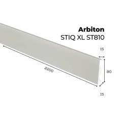 Lišta soklová HDPS Arbiton STIQ XL ST810 Kašmír 211 2,2m výška 80 mm
