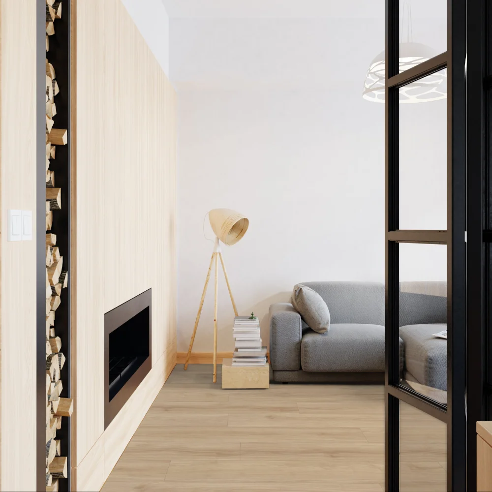 Parador Taterra Orech Evena composite flooring in sandy beige (1751629) in the living room