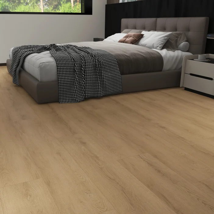 SolidStepADVANCE Natural Dub Claro ST1001 kompozit padló a hálószobában