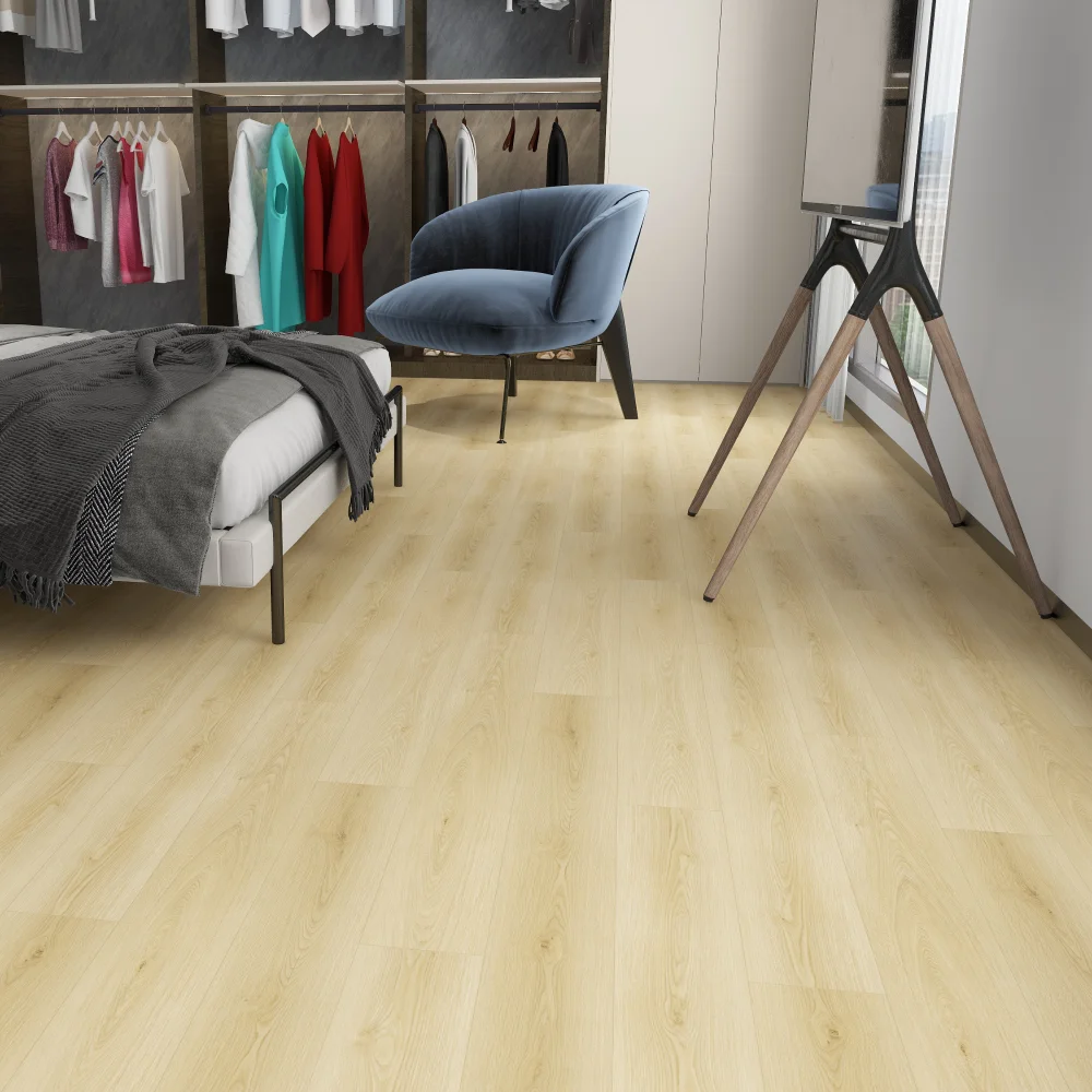 Kompozitná podlaha SolidStep ADVANCE Pro Dub Bellano ST1203 v spálni
